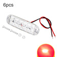 6pcs 12-Bead LED Flashing Warning Lights Motorcycle RV Signal Lights(Red Light) - Clearance Lights by PMC TechLife | Online Shopping South Africa | PMC TechLife | Buy Now Pay Later Mobicred