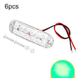 6pcs 12-Bead LED Flashing Warning Lights Motorcycle RV Signal Lights(Green Light) - Clearance Lights by PMC TechLife | Online Shopping South Africa | PMC TechLife | Buy Now Pay Later Mobicred