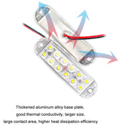 6pcs 12-Bead LED Flashing Warning Lights Motorcycle RV Signal Lights(White Light)