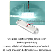 6pcs 12-Bead LED Flashing Warning Lights Motorcycle RV Signal Lights(White Light)