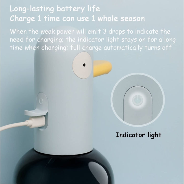 Cute Duck Automatic Foam Soap Dispenser Rechargeable Touchless Hand Washing Machine For Bathroom Kitchen(Blue)