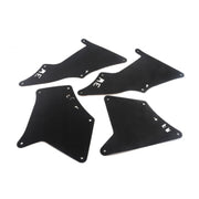 Front Wheel Fender Leather Lining for 03-17 Toyota Prado 2700 4000(Black)