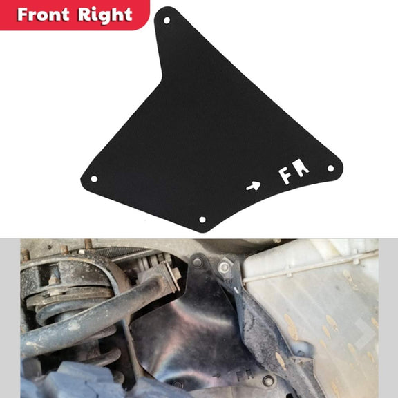 Front Wheel Fender Leather Lining for 03-17 Toyota Prado 2700 4000(Black)