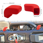 For 07-23 Jeep Wrangler JK/JL/JT Front Bumper Trailer Hook Cover(Black)