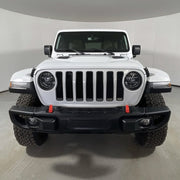 For 07-23 Jeep Wrangler JK/JL/JT Front Bumper Trailer Hook Cover(Black)