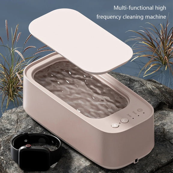 Electrical Ultrasonic Cleaner 3-speed Timing Jewelry Watches Braces Eyeglasses Cleaning Device(Green)