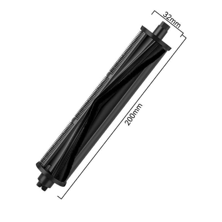 For Dreame X30 / S10PU Vacuum Cleaner Anti-Tangle Roller Brush 1st Generation Black