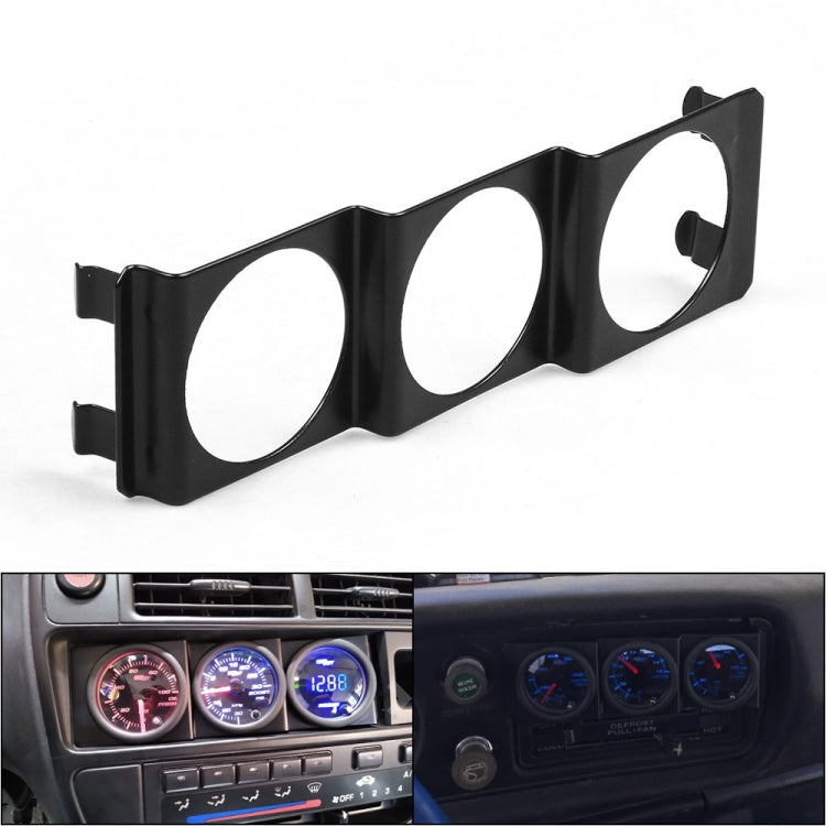 52mm Car Modified Instrument Rack Three-hole Universal Car Radio Card Slot