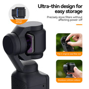 For DJI Pocket 3 TELESIN S5-FLT-03 Magnetic Suction Filter Set CPL+ND16+ND64+ND256