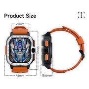 LOKMAT APPLLP 4 MAX 2.02-inch Android 8.1 Full Network Wifi Card Bluetooth Smart Watch(Navy Blue)