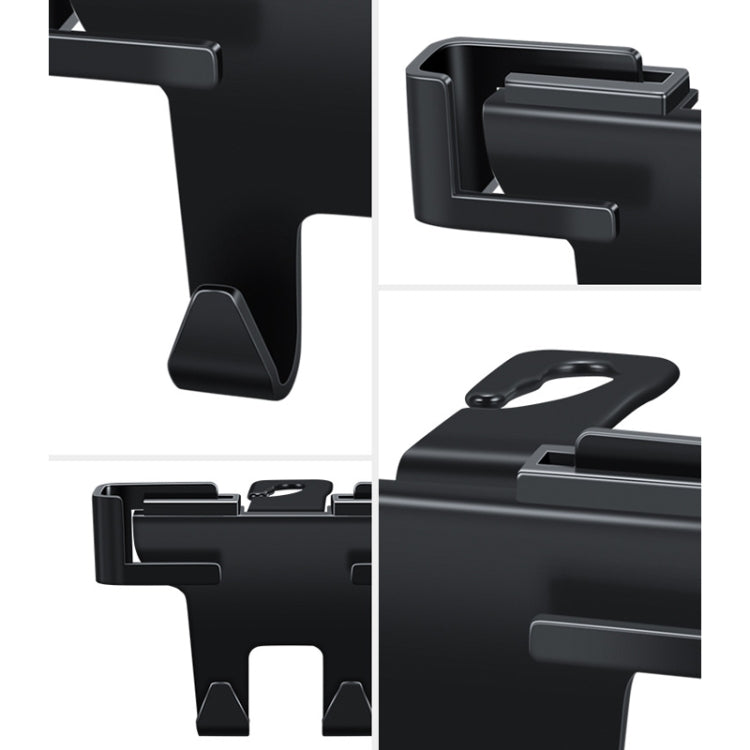 Car Multifunctional Mobile Phone Holder Rear Headrest Storage Hook(Black)