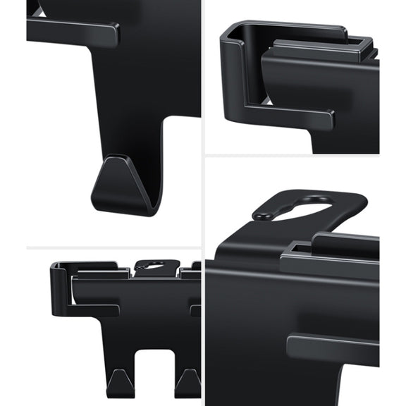 Car Multifunctional Mobile Phone Holder Rear Headrest Storage Hook(Black)