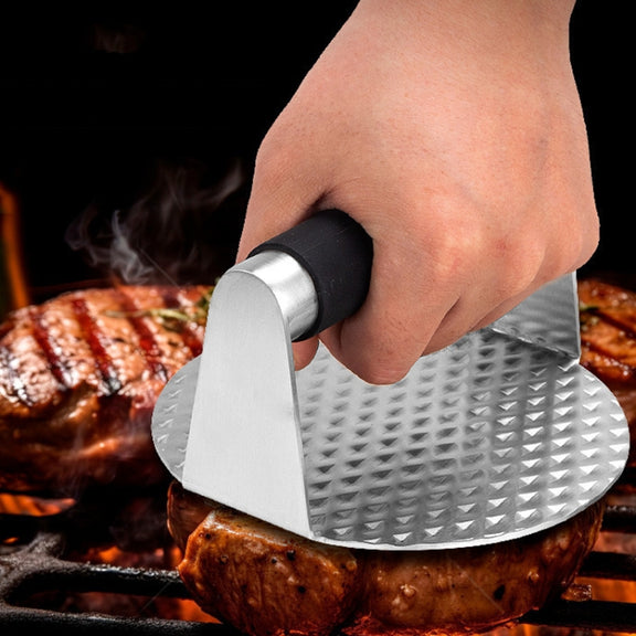 304 Stainless Steel Round Meat Patty Press Tool Kitchen Supplies Burger Presser