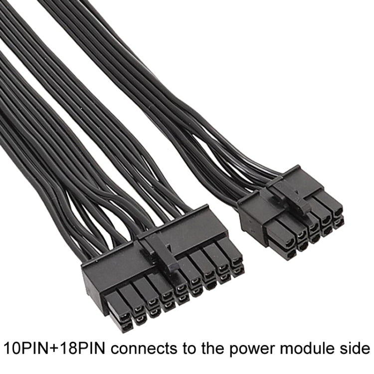60cm For EVGA 10Pin / 18Pin To 24Pin Flat Cable Module Cable Graphics Card Block Cord