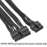 60cm For EVGA 10Pin / 18Pin To 24Pin Flat Cable Module Cable Graphics Card Block Cord