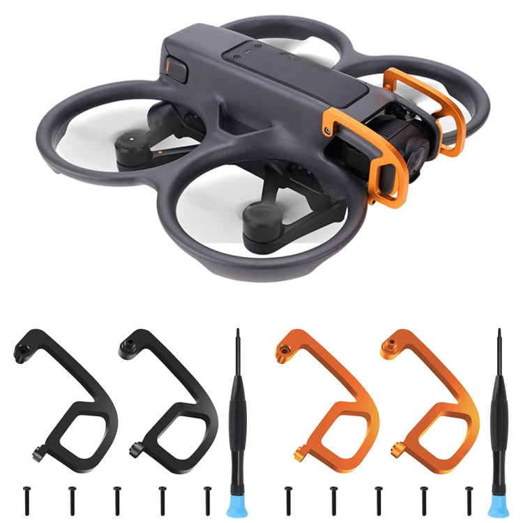 For DJI Avata 2 CQT Aluminum Alloy Drone Gimbal Lens Anti-collision Bumper(Black)