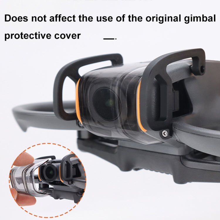 For DJI Avata 2 CQT Aluminum Alloy Drone Gimbal Lens Anti-collision Bumper(Black)