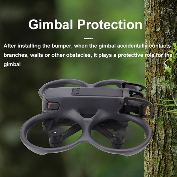 For DJI Avata 2 CQT Aluminum Alloy Drone Gimbal Lens Anti-collision Bumper(Black)