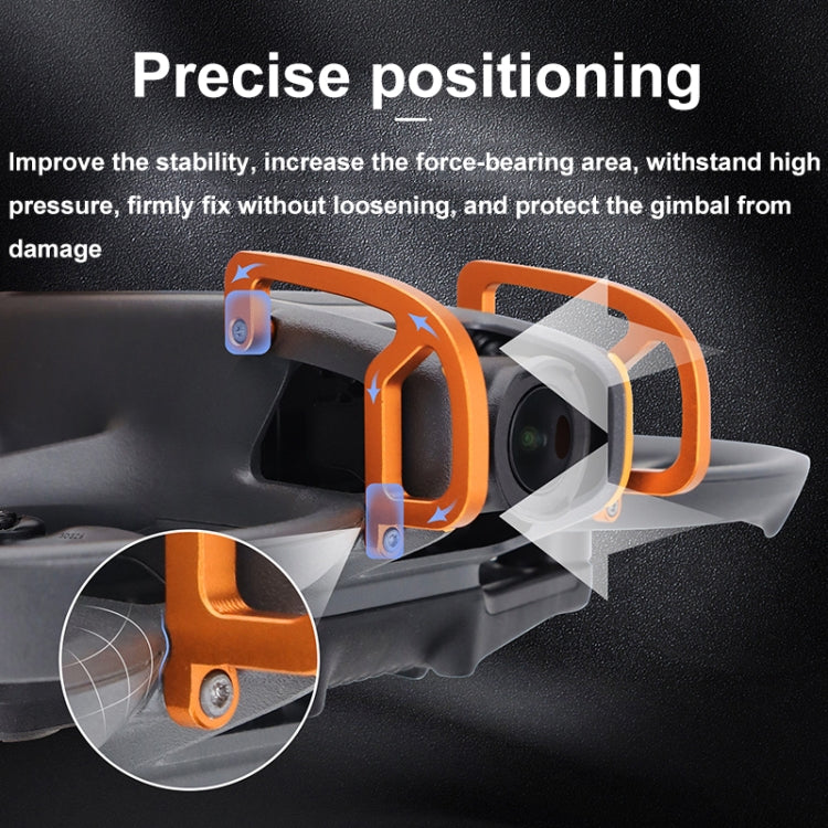 For DJI Avata 2 CQT Aluminum Alloy Drone Gimbal Lens Anti-collision Bumper(Black)