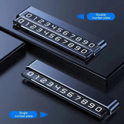 Metal Hidden Temporary Parking Number Plate Ornaments, Color: Single Number Gray