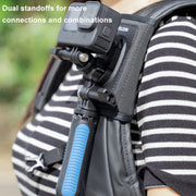 TELESIN GP-MTB-T02 Sports Camera Double Head J-Buckle Backpack Quick Release Conversion Accessory(Rotatable)