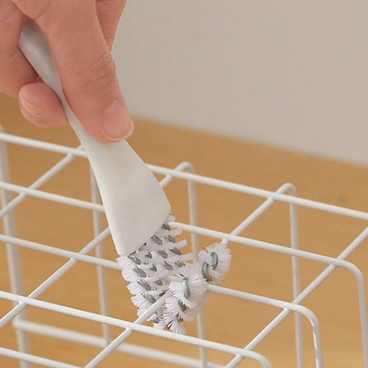 3pcs 2-in-1 Kitchen Stove Cleaning Brush Shovel Barbecue Rack Cleaning Brush(Grid Model)