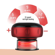 12-speed Remote Control Cupping Therapy Massager Set with 3 Cups(White)