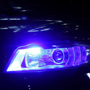 10pcs W5W Width Indicator Light Flashing LED Crystal License Plate Light(White)