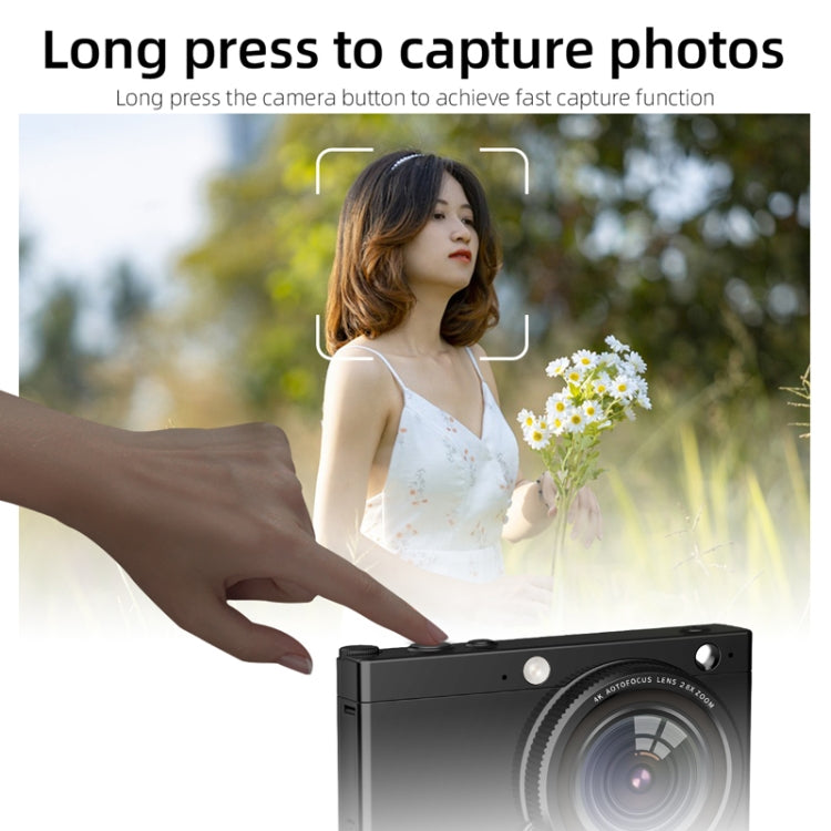High-Definition CCD Digital Camera 64 Million WiFi Card Camera, Color: Black + Headphone Cable
