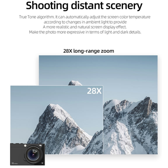 High-Definition CCD Digital Camera 64 Million WiFi Card Camera, Color: Black + Headphone Cable