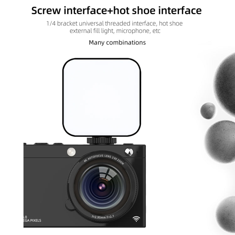 High-Definition CCD Digital Camera 64 Million WiFi Card Camera, Color: Black + Headphone Cable