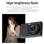 High-Definition CCD Digital Camera 64 Million WiFi Card Camera, Color: Black + Headphone Cable