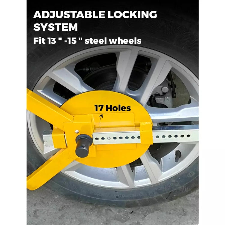 Car Anti-theft Lock SUV Wheel Three-prong Lock With Suction Cup, Style: With Disc