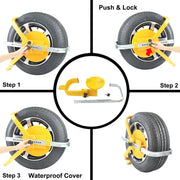 Car Anti-theft Lock SUV Wheel Three-prong Lock With Suction Cup, Style: Ordinary