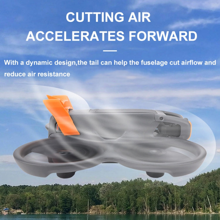 For DJI Avata 2 CQT Adhesive Airflow Cutting Flight Tail for Drones(Orange)