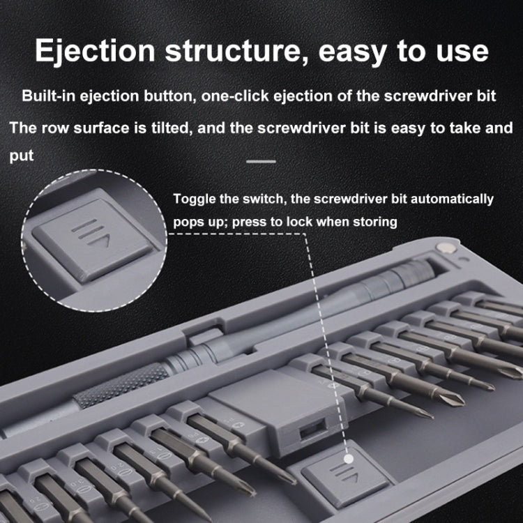 For DJI CQT UAV 30-In-1 Drone Universal Extended Screwdriver Set Disassembly Tool Set(Frosted Gray)