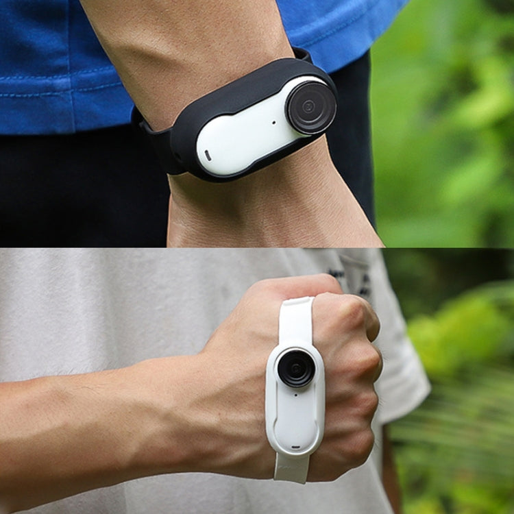 For Insta360 GO 3 / 3S Sunnylife IST-Q9335 Camera Silicone Case Wristband Bicycle Strap Expanding Accessories(White)