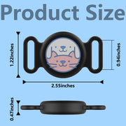 For AirTag Pet Collar Locator Silicone Life Water-resistant Protective Case(Pink)
