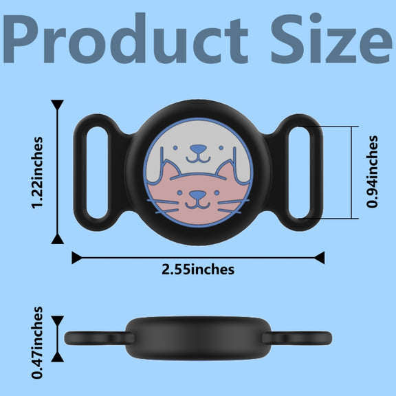 For AirTag Pet Collar Locator Silicone Life Water-resistant Protective Case(Pink)