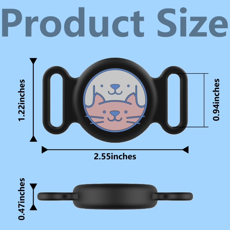 For AirTag Pet Collar Locator Silicone Life Water-resistant Protective Case(Pink)