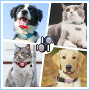 For AirTag Pet Collar Locator Silicone Life Water-resistant Protective Case(Pink)