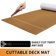 240x60x0.6cm Yacht RV Modification Imitation Teak Floor EVA Anti-slip Mat