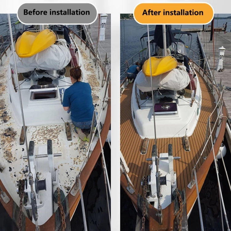 240x45x0.6cm Yacht RV Modification Imitation Teak Floor EVA Anti-slip Mat