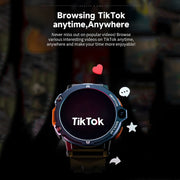LOKMAT APPLLP6 PRO 1.54-inch 4G+64G Android 8.1 Dual-camera Independent Card Smart Watch(Silver)