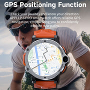 LOKMAT APPLLP6 PRO 1.54-inch 4G+64G Android 8.1 Dual-camera Independent Card Smart Watch(Black)