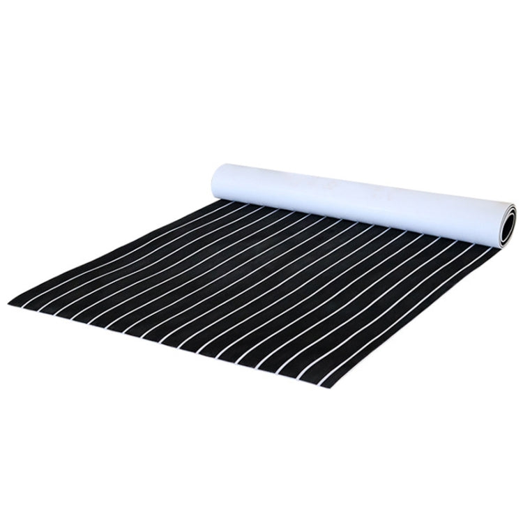 240x60x0.6cm Black White Yacht Imitation Teak Anti-Slip Deck EVA Mat