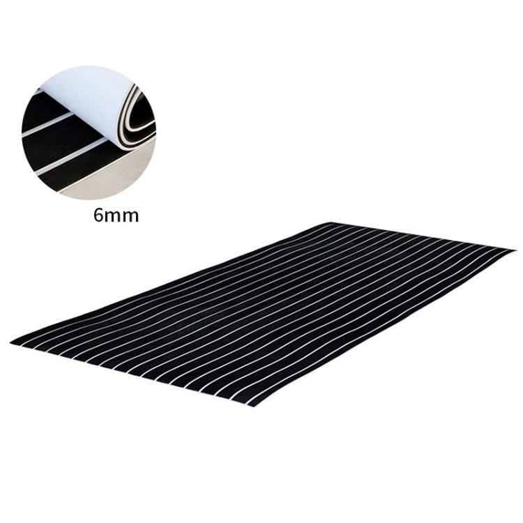 240x45x0.6cm Black White Yacht Imitation Teak Anti-Slip Deck EVA Mat