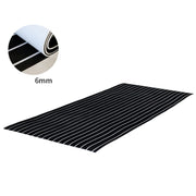 240x45x0.6cm Black White Yacht Imitation Teak Anti-Slip Deck EVA Mat