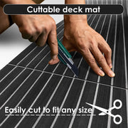240x45x0.6cm Black White Yacht Imitation Teak Anti-Slip Deck EVA Mat