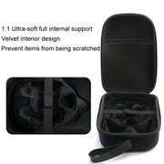 For Meta Quest 2 / 3 VR Glasses Integrated Storage Protective Case Portable Hard Bag(Black)
